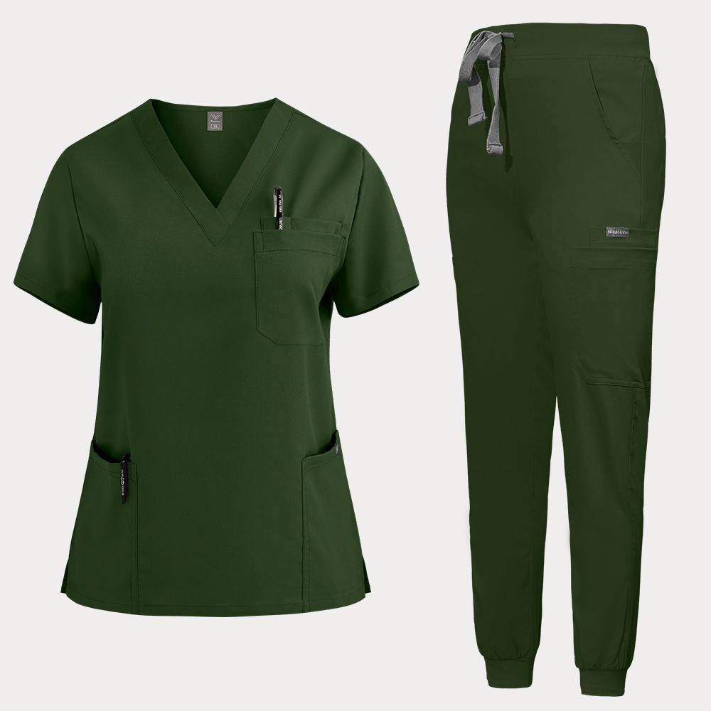 Women’s Clothing New Color, Nurse Uniform,Women's Short Sleeved Hand Brushing Uniform, Oral Work Uniform, Elastic Quick Drying Hand Washing Uniform_ecoleips.com