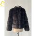 Luxury Faux Fox Fur Coat – Winter Stand Collar Jacket,Warm Outerwear For Women, Elegant & Ethical Fashion (Black, S/M/L/XL)_ecoleips.com