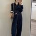 ng2510292 Women's Sports Suit Autumn Ins Trend Student Korean Version Loose Slimming Fashion Internet Celebrity Casual Two-Piece_ecoleips.com