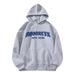 Hooded Fleece Sweatshirt Jacket For Women 2025 Autumn Winter New Design Letter Print Loose Pullover Top_ecoleips.com