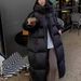 girl Girl Girl Black Hooded Down Jacket For Women, Mid-Length, 2025 Winter New Thickened Over-the-Knee Petite Style Long Coat_ecoleips.com