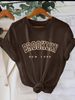 Women's Casual Round Neck Short Sleeve T-Shirt Multi-Color Simple Fashionable Sports Top Solid Loose Printed_ecoleips.com