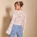 European And American Cross-Border 2026 Spring Elegant Women's Solid Color Sexy Transparent Lace V-Neck Slim Fit Bell_ecoleips.com