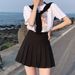 ng2510292 New Women, Spring/summer JK Short With Lining For Petite Figures, Slimming High-waisted Pleated Skirt_ecoleips.com