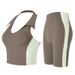 Women's Clothing Spring And Summer New Yoga Vest Halter Lapel Beauty Back Contrast Color Slimming Sports Yoga Clothes_ecoleips.com