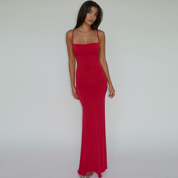 New Dresses 2025 Woman Fashion Summer One Shoulder Backless Slim Package Hip Sexy Elegant Skirt_ecoleips.com