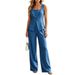 Women's Casual Square Neck Sleeveless Set Cotton Multi Color Extended Pants New_ecoleips.com