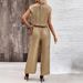 Women's Clothing Vest Trousers High Waist Casual Two Piece Suit_ecoleips.com