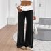 Autumn/Winter Women's Wide Leg Pants Flowy Comfortable Slimming American Style For Yoga Casual Wear Trendy Brands_ecoleips.com
