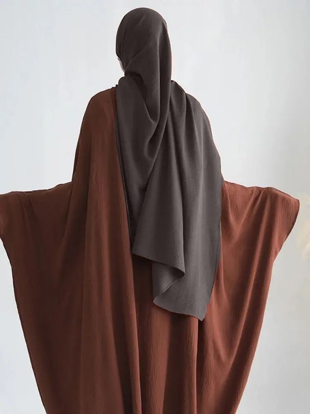 Solid Color Crinkle Ice Silk Scarf – Versatile Head Wrap & Neck Scarf (180x70cm, Lightweight & Breathable)_ecoleips.com