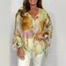 Women's Clothing Summer Floral Gradient Print Chiffon Shirt_ecoleips.com