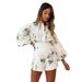 Women's Clothing Fashion Linen Shorts Set European American Style Casual Cardigan Shirt Women's Suit_ecoleips.com