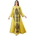 Women's Embroidered Dress Robe New Autumn Winter Style Muslim Fashion Clothing_ecoleips.com