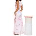 Women's Slim Fit Maxi Dress Spring Summer New European American Style Fashionable Elegant Printed Drop Neck Resort Dress_ecoleips.com