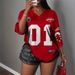 Women's Clothing Fashion Sexy Hot Girl Personality Digital Printing Loose Top Short Sleeve Short T Women's Clothing_ecoleips.com