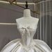 White Strapless Satin Wedding Dress Understated Luxury New Summer Unique Train_ecoleips.com