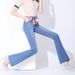 Spring 2025 New High-Waisted Micro-Flare Jeans For Women, Plus Size, Stretchy, Slimming, Straight-Leg Flare Wide-Leg_ecoleips.com