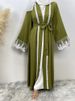 New Lace Abaya Muslim Dubai Nida Islamic Dresses Fashion With Pocket Casual Women Long Robe Clothing Turkish Eid Moroccan Kaftan_ecoleips.com