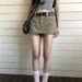 High-Waisted A-Line Denim Skirt White Sexy Bodycon Slimming Side Zipper Versatile Style_ecoleips.com
