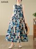 Cotton Vintage Sleeveless Polka Dot Dresses For Women 2026 Summer Casual Loose Long Dress Femme Robe Vestidos Fashion Clothing_ecoleips.com