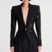 Trendy Embroidered Mesh Blazer Jacket For Women – Slim Fit Breathable Openwork Coat With Double-Breasted Design, Fashionable Streetwear Outerwear_ecoleips.com