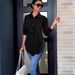 Sweet Polyester Polo Collar Shirt For Women's Autumn And Winter, Fitted Long-Sleeved Shirt_ecoleips.com