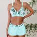 Women's Clothing Crisscross Bikini Set Sexy High Waisted Swimwear With Adjustable Ties_ecoleips.com