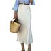 Diyun European And American Fashion Style Solid Color Bodycon Long Half Skirt Women's Clothing 2025 Autumn Winter_ecoleips.com