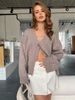Aria Basics Aria Basics European American V-neck Pocket Knit Cardigan, 2025 Autumn Winter New Style, Loose, Casual, Soft And Stylish Design,_ecoleips.com