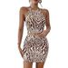 Sexy For Women Summer New Fashion Halter Neck Strap Bodycon Slimming Skirt Two-Piece Set Trendy_ecoleips.com