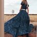 European And American Cross-Border Women's Bohemian 2023 New Waist-Cinching Floral Print Flared Long Dress_ecoleips.com