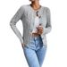 Women's Oversized Knit Cardigan – Cozy Round Neck Long Sleeve Sweater (Grey/Khaki/Black/White, S-XL)_ecoleips.com