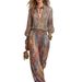 Women's Casual Fashion Suit Elegant Deep V Neck Wide Leg Pants European American Style Independent Website New 2026_ecoleips.com
