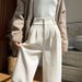 Narrow Chenille Wide-Leg Women, Autumn And Winter New Style, Fleece-Lined Thickened Corduroy Pants For Petite Sizes_ecoleips.com
