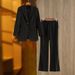 Spring Black Suit Jacket One Button Pencil Pants Stylish Combo for Work And Commuting Women's Clothing Sets Hot Selling_ecoleips.com