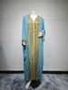Women's Clothing Summer Lace Ribbon Stitching Robe Two Piece Set With Belt Chiffon Dress_ecoleips.com