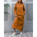 Oversized Hooded Sweater Dress – Plush Fleece-Lined Long Tunic With Pockets (10 Colors, S-5xl) Stealthy Warmth_ecoleips.com