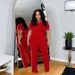 Women's Trendy Patchwork Ribbed Color Block Two Piece Set TW825 European And American Spring Summer Fashion Loose Casual_ecoleips.com