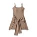 Women's Clothing Pure Desire Style With Chest Pad Waist Lace Up Suspender Dress Summer New Hot Girl Design Two Piece Short Skirt_ecoleips.com