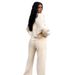 Women's Clothing Autumn And Winter Fashion Personalized Zipper Leisure Sports Suit Long Sleeve Casual Pants Two Piece Set_ecoleips.com