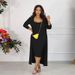 F1628 New Women's Solid Color Ribbed Strap Dress And Jacket Two-Piece Set_ecoleips.com