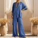 Women's Clothing Summer Women's Two-Piece Set Cotton Linen Round Neck Sleeve Casual Loose Fit Style For Formal & Casual For Women_ecoleips.com