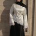 Women's Clothing Elegant Satin & Lace Blouse Women's Long Sleeve Tops For Office & Casual Wear_ecoleips.com