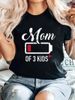 Battery Strip Printed MoM Women's T-shirt Summer Short Sleeved Fashionable Mother Plot Gift_ecoleips.com