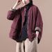 girl Plus Size Women's Winter Ethnic Style Retro Button Jacket Short Coat Loose Casual Linen Quilted Warm Cotton Clothing_ecoleips.com