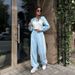 Trendy Denim-Patched Hoodie & Pants Set - Streetwear Two-Piece Outfit (S/M/L/XL, Glacier Blue/Moon White/Blossom Pink)_ecoleips.com