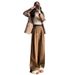 Melard Suit Women's Trousers Spring And Autumn New Slim Straight Casual High Waist Draped Wide Leg Pants_ecoleips.com