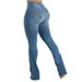 2025 Cross border elastic high waist long jeans for women Spring European and American style slim fit skinny pants for women_ecoleips.com