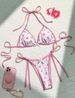 Women's Clothing Split Tie Strap Swimsuit Small Fresh Butterfly Two Piece Swimsuit Female_ecoleips.com