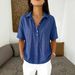 Women's Casual Short Sleeve Shirt With Lapel Collar - Versatile Basic Top For Everyday Wear, Comfortable Breathable Blouse_ecoleips.com